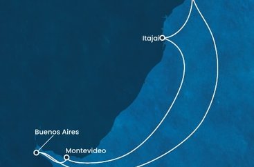 Brazílie, Uruguay, Argentina ze Santosu na lodi Costa Diadema