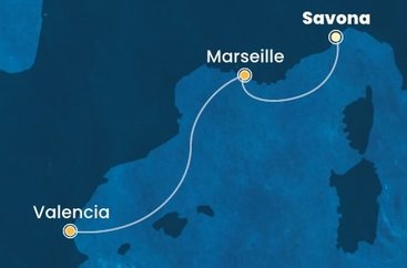 Itálie, Francie, Španělsko ze Savony na lodi Costa Pacifica