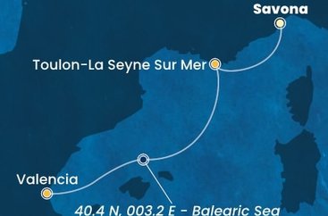 Itálie, Francie, Španělsko ze Savony na lodi Costa Pacifica
