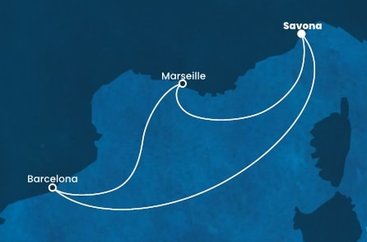 Itálie, Španělsko, Francie ze Savony na lodi Costa Fascinosa
