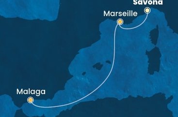 Itálie, Francie, Španělsko ze Savony na lodi Costa Fascinosa