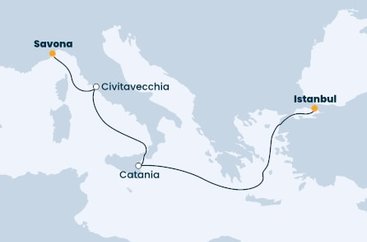 Itálie, Turecko ze Savony na lodi Costa Fortuna