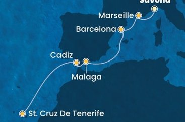 Itálie, Francie, Španělsko ze Savony na lodi Costa Smeralda