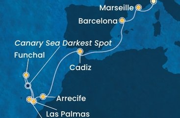 Itálie, Francie, Španělsko, Madeira ze Savony na lodi Costa Pacifica