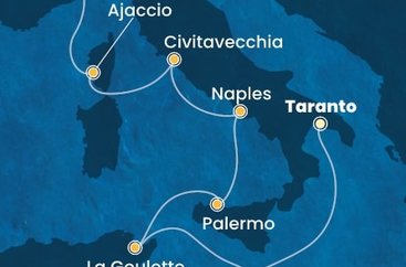 Itálie, Malta, Tunisko, Francie na lodi Costa Fascinosa