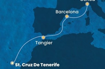 Španělsko, Maroko, Itálie z Tenerife na lodi Costa Smeralda