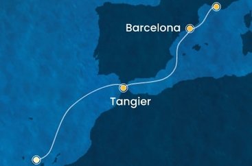 Španělsko, Maroko, Francie z Tenerife na lodi Costa Smeralda