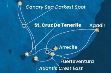 Španělsko, , Maroko, Portugalsko z Tenerife na lodi Costa Fortuna