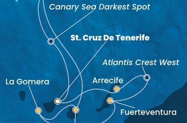 Španělsko, La Gomera, Portugalsko z Tenerife na lodi Costa Pacifica