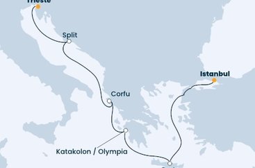 Itálie, Chorvatsko, Řecko, Turecko na lodi Costa Deliziosa