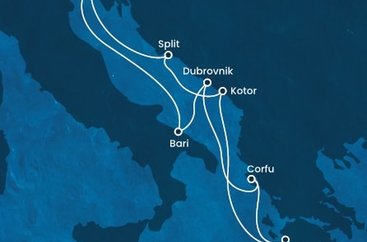 Itálie, Chorvatsko, Řecko, Černá Hora na lodi Costa Deliziosa