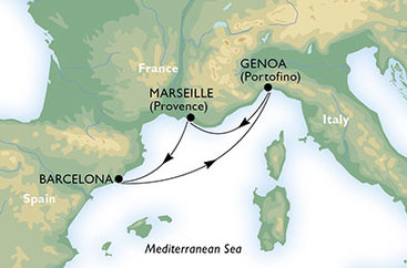 Francie, Španělsko, Itálie z Marseille na lodi MSC Fantasia