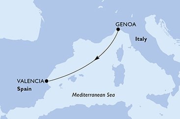 Itálie, Španělsko z Janova na lodi MSC Seaside