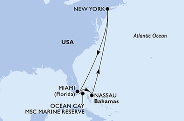 USA, Bahamy z New Yorku na lodi MSC Meraviglia