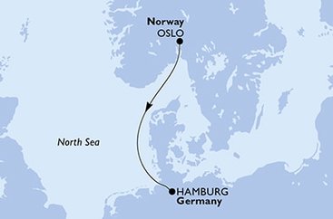 Norsko, Německo z Osla na lodi MSC Preziosa