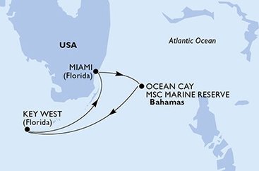 USA, Bahamy z Miami na lodi MSC Magnifica