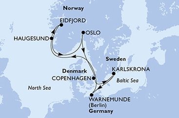 Dánsko, Švédsko, Německo, Norsko z Kodaně na lodi MSC Poesia