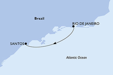 Brazílie z Rio de Janeira na lodi MSC Armonia