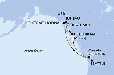 USA, Kanada ze Seattlu na lodi MSC Poesia USA, Kanada ze Seattlu na lodi MSC Poesia