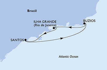 Brazílie ze Santosu na lodi MSC Musica Brazílie ze Santosu na lodi MSC Musica