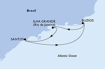 Brazílie ze Santosu na lodi MSC Musica Brazílie ze Santosu na lodi MSC Musica