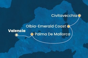 Španělsko, Itálie z Valencie na lodi Costa Pacifica