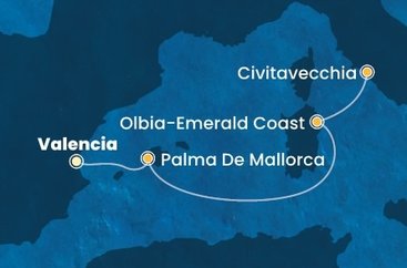 Španělsko, Itálie z Valencie na lodi Costa Pacifica