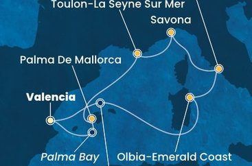 Španělsko, Itálie, Francie z Valencie na lodi Costa Pacifica