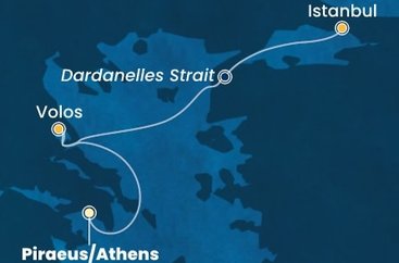 Řecko, Turecko z Pirea na lodi Costa Fortuna