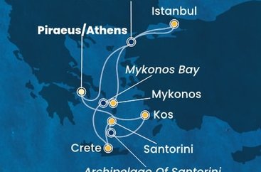 Řecko, Turecko z Pirea na lodi Costa Fortuna