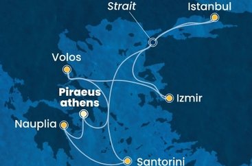 Řecko, Turecko z Pirea na lodi Costa Pacifica