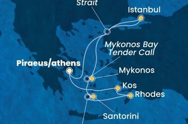 Řecko, Turecko,  z Pirea na lodi Costa Pacifica