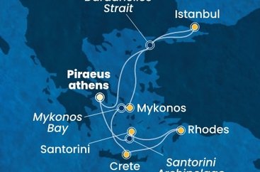 Řecko, Turecko z Pirea na lodi Costa Pacifica