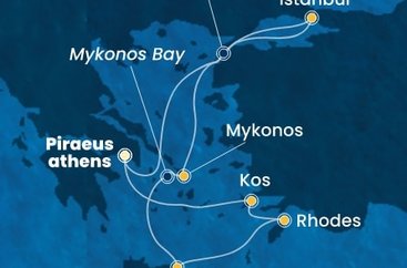 Řecko, Turecko z Pirea na lodi Costa Pacifica