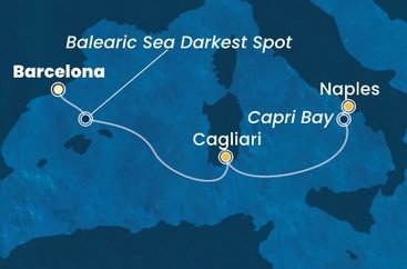 Španělsko, Itálie z Barcelony na lodi Costa Smeralda