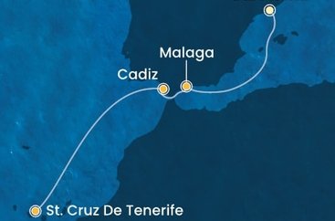 Španělsko z Barcelony na lodi Costa Smeralda