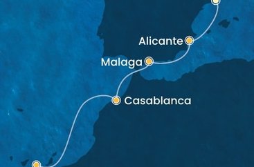 Španělsko, Maroko z Barcelony na lodi Costa Pacifica