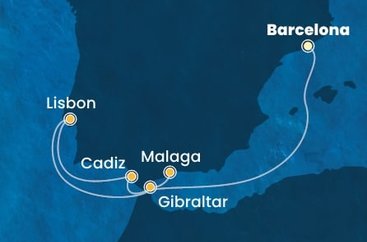 Španělsko, Portugalsko, Velká Británie z Barcelony na lodi Costa Diadema