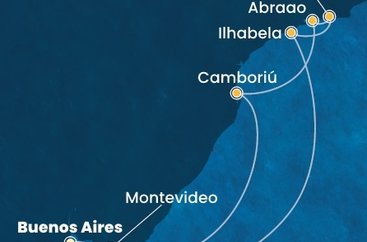 Argentina, Uruguay, Brazílie z Buenos Aires na lodi Costa Serena