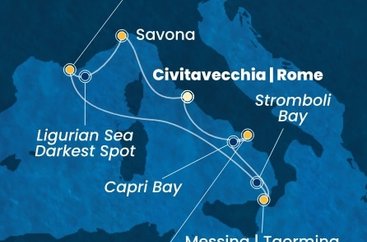 Itálie, , Francie z Civitavecchia na lodi Costa Fascinosa
