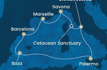 Itálie, Francie, Španělsko z Civitavecchia na lodi Costa Smeralda