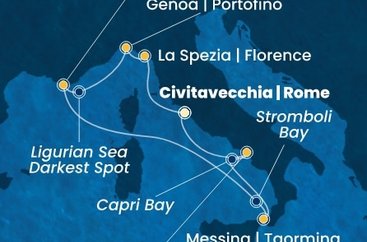 Itálie, Francie z Civitavecchia na lodi Costa Fascinosa