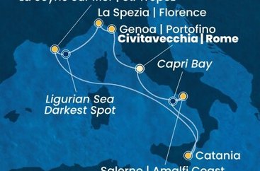 Itálie, Francie z Civitavecchia na lodi Costa Fascinosa