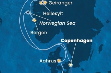 Dánsko, Norsko, Německo z Kodaně na lodi Costa Diadema