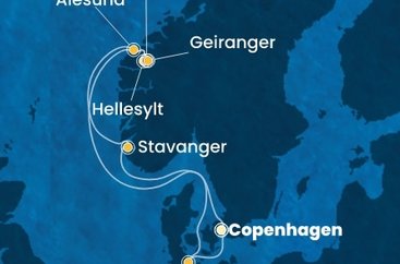 Dánsko, Norsko, Německo z Kodaně na lodi Costa Diadema