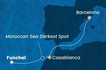 Portugalsko, , Maroko, Španělsko z Funchalu na lodi Costa Fortuna