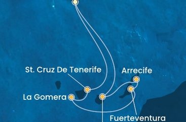 Portugalsko, Španělsko z Funchalu na lodi Costa Fortuna