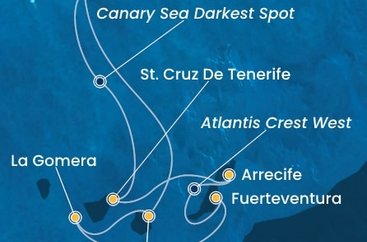 Portugalsko, Španělsko, La Gomera z Funchalu na lodi Costa Pacifica