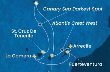Portugalsko, Španělsko, La Gomera z Funchalu na lodi Costa Fortuna