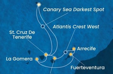 Portugalsko, Španělsko, La Gomera z Funchalu na lodi Costa Fortuna